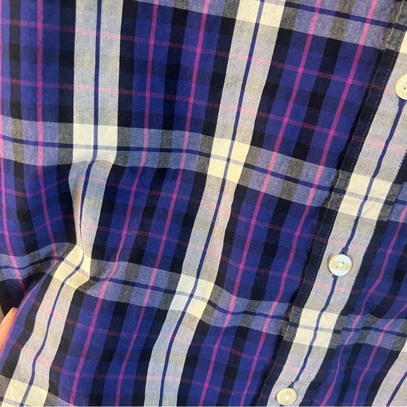 J. Crew washed tartan buttoned down purple & pink plaid XL - Picture 2 of 7